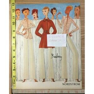 Burberry Fashions 2002 Illustrated R. Toledo Nordstrom Print Advertisement